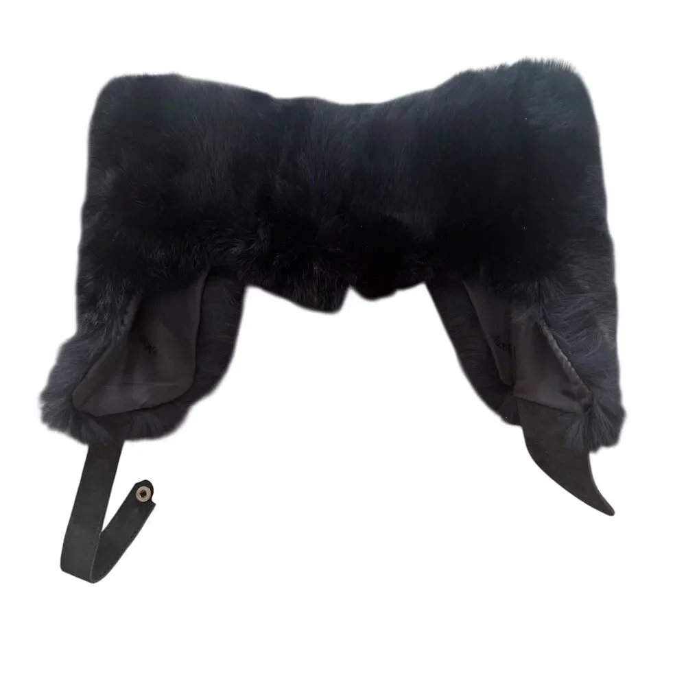 NWOT Max Mara Attinia Rabbit Fur Trapper Hat / Headband